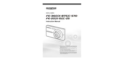 Olympus FE-360 Digital Camera Instruction Manual - cover page