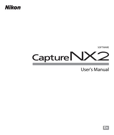 Nikon Capture NX 2 User Manual - cover page