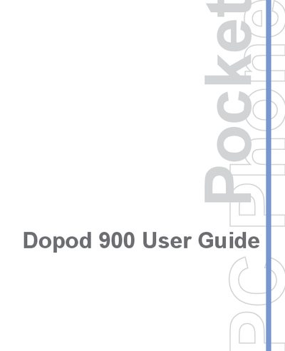 Dopod 900 User Guide - cover page