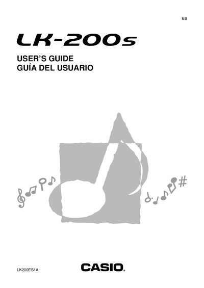 Casio LK-200S Electronic Musical Instrument User's Guide - cover page
