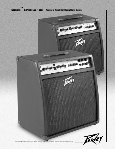 Peavey Ecoustic 110/112 Acoustic Amplifier User Manual - cover page