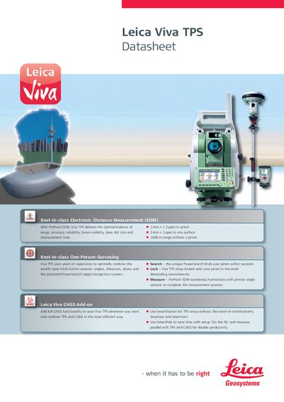 Leica Viva TPS Datasheet - cover page