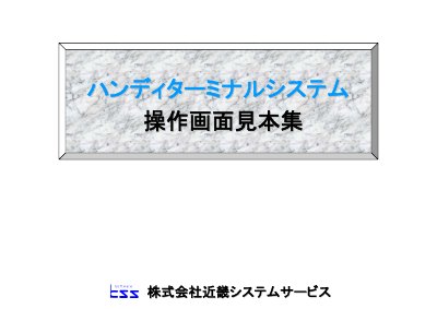 Keyence Handheld Terminal Operation Screen Examples Manual