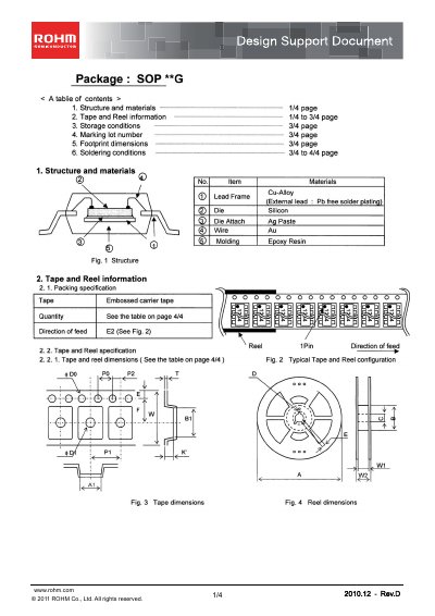 ROHM SOP8G Package Design Support Document - cover page