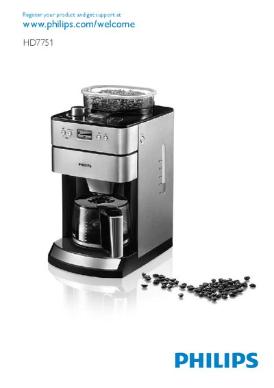 Philips HD7751 Coffee Machine User Guide
