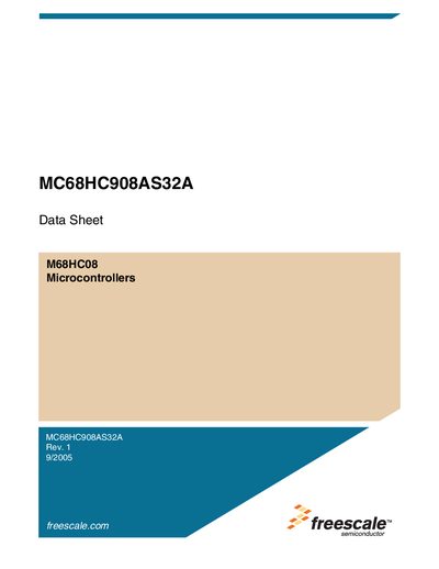 Freescale MC68HC908AS32A Data Sheet - cover page