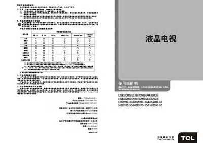 TCL L46E5200-3D Television User Manual - cover page
