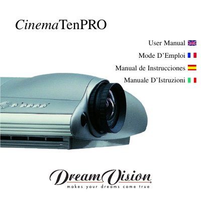 DreamVision CinemaTenPRO Projector User Manual - cover page