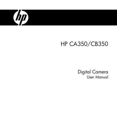 HP CA350/CB350 Digital Camera User Manual - cover page