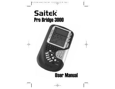 Saitek Pro Bridge 3000 User Manual - cover page