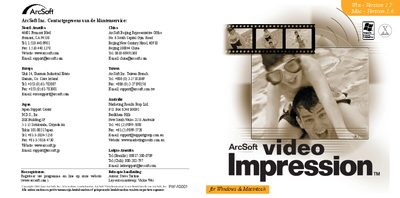 ArcSoft VideoImpression User Manual - cover page