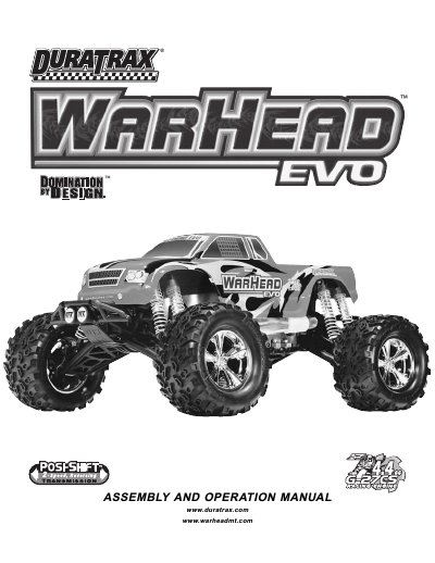 Duratrax Warhead EVO Assembly and Operation Manual - cover page