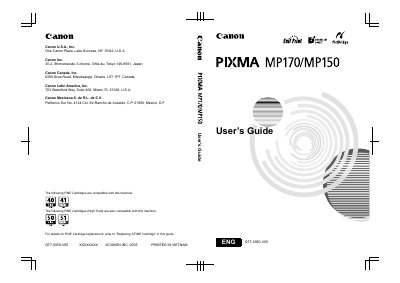 Canon MP170/MP150 User Manual