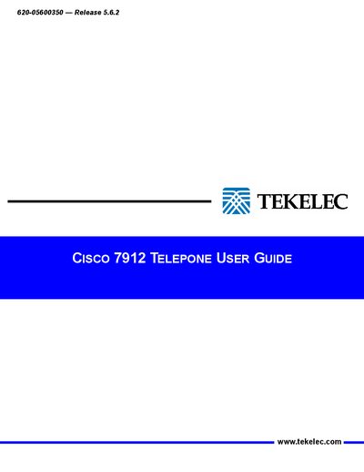 Cisco 7912 Telephone User Manual - cover page