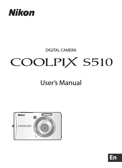 Nikon COOLPIX S510 User Manual