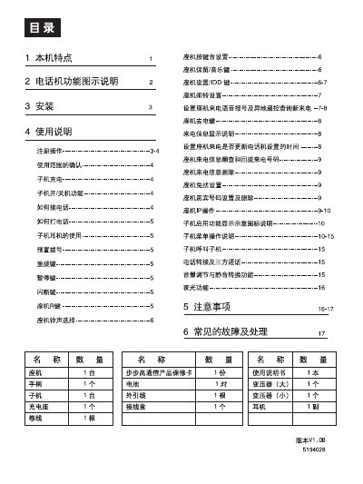 BBK T-21 Telephone User Manual - cover page