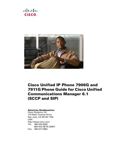 Cisco 7906G and 7911G Phone Guide for Cisco Unified Communications Manager 6.1 - cover page