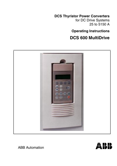 ABB DCS 600 MultiDrive Operating Instructions