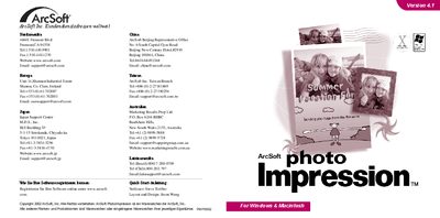 ArcSoft PhotoImpression Quick Start Guide - cover page