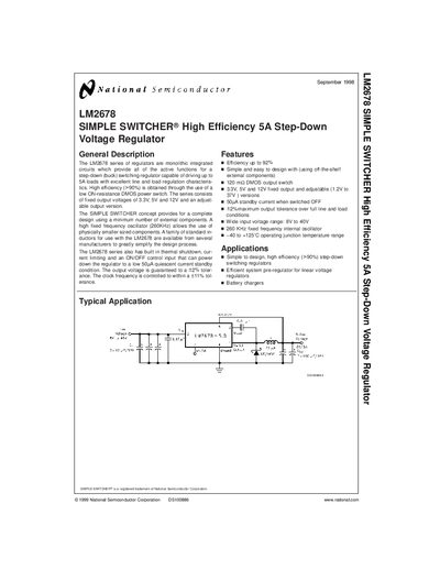 National Semiconductor LM2678 Datasheet - cover page