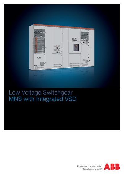 ABB MNS Integrated VSD Low Voltage Switchgear Service Manual - cover page
