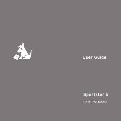 SIRIUS Sportster SP5 Satellite Radio User Guide - cover page
