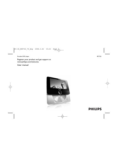 Philips PET722 Portable DVD Player User Manual - cover page