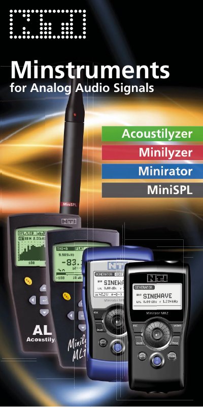 NTI MR2 / MR-PRO Minirator User Manual - cover page