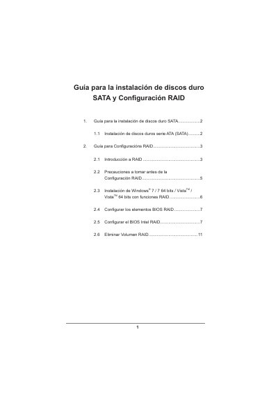 Intel X79 SATA Hard Disk Installation and RAID Configuration Guide - cover page