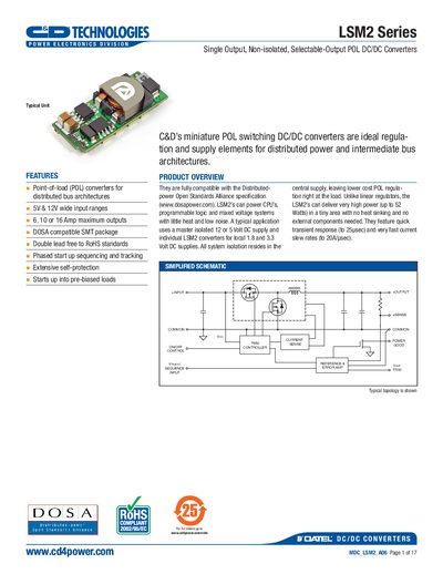 GE Technologies LSM2 Series Performance Specifications and Ordering Guide - cover page