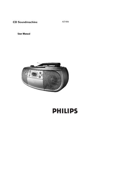 Philips AZ1006 CD Soundmachine User Manual - cover page