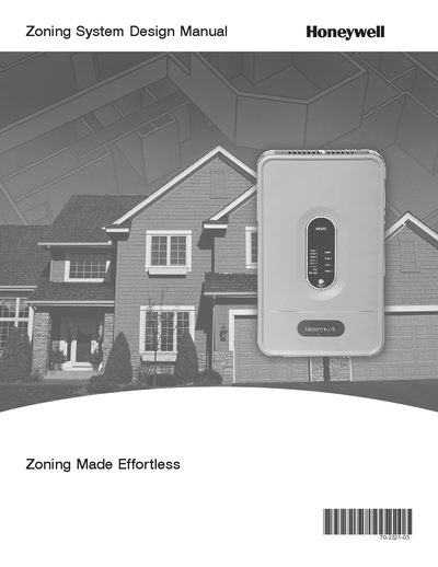 Honeywell Zoning System Design Manual - cover page