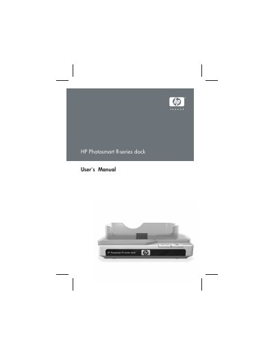 HP Photosmart R-series Dock User Manual - cover page