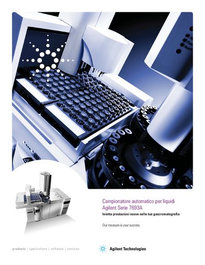 Agilent 7693A Series Automatic Liquid Sampler Brochure - cover page