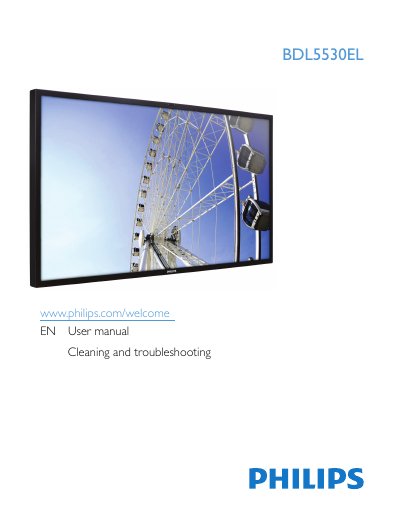 Philips BDL5530EL Monitor User Manual - cover page