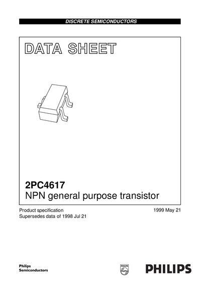 Philips 2PC4617 NPN General Purpose Transistor Datasheet