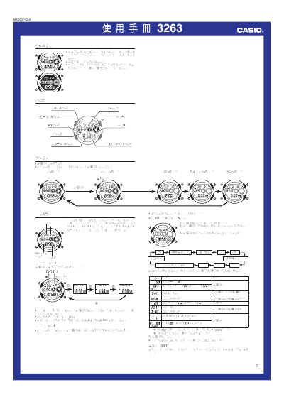 CASIO3263 Manual - cover page