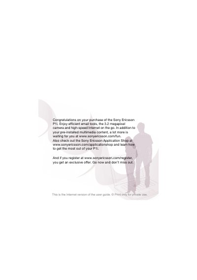 Sony Ericsson P1i User Guide - cover page