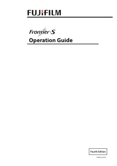 Fujifilm Frontier-S Operation Guide - cover page