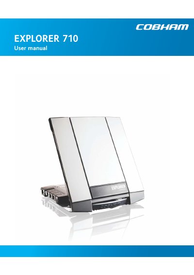 Thrane & Thrane EXPLORER 710 Satellite Communication Terminal User Manual - cover page