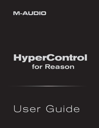 M-Audio Axiom Pro HyperControl for Reason User Guide - cover page
