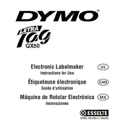 DYMO LetraTag Electronic Label Maker User Manual
