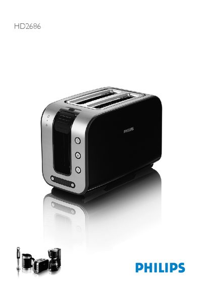 Philips HD2686 Toaster User Manual - cover page