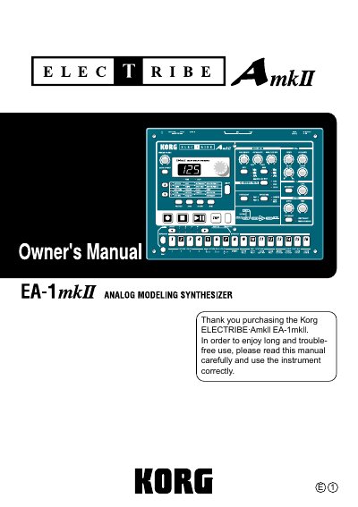 Korg EA-1mk II Electribe User Manual - cover page