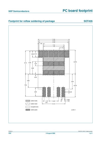 NXP Semiconductors SOT426 PC board footprint manual - cover page