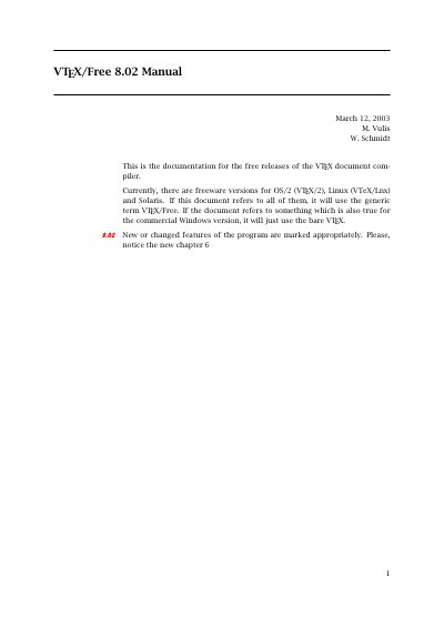 VTEX Free 8.02 Document Compiler User Manual