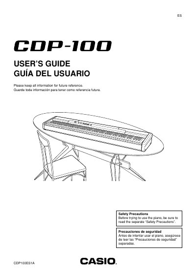CASIO COP-100 Manual - cover page