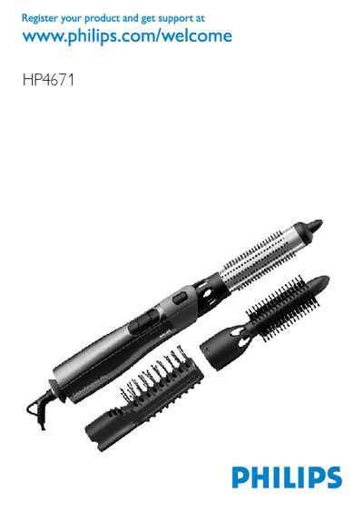 Philips HP4671 Hair Styler User Manual - cover page