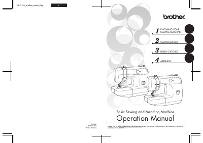 Brother LS-2125 Basic Sewing and Mending Machine Operation Manual - cover page
