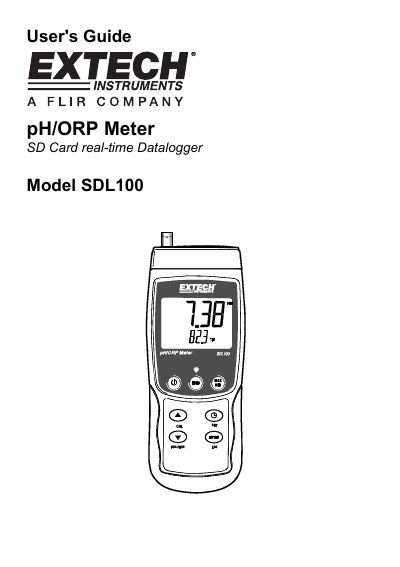 EXTECH 3 Channel Datalogging Thermometer Model SD200 user manual
